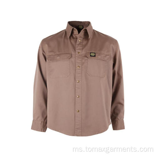 Lelaki Flame Retardant Long Sleeve Keselamatan Fr Shirts